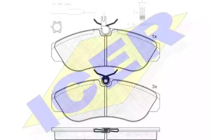 Комплект тормозных колодок ICER 141054-203