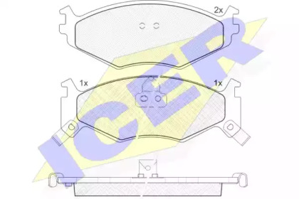Комплект тормозных колодок ICER 141056-205