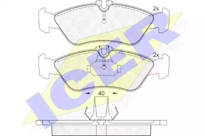 Комплект тормозных колодок ICER 141103-046