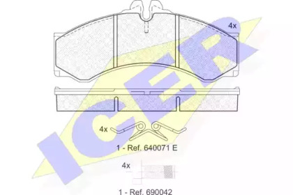 Комплект тормозных колодок ICER 141126-204
