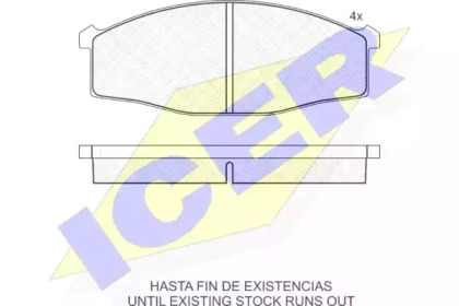 Комплект тормозных колодок ICER 141206-204