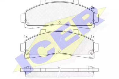 Комплект тормозных колодок ICER 141228