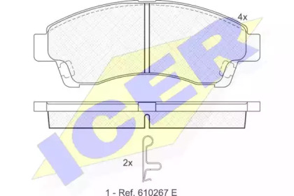 Комплект тормозных колодок ICER 141324