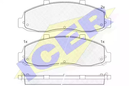Комплект тормозных колодок ICER 141402