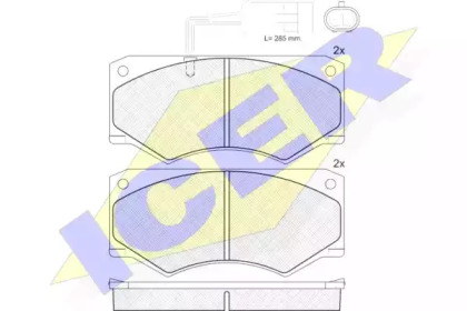 Комплект тормозных колодок ICER 141421