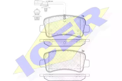 Комплект тормозных колодок ICER 142001