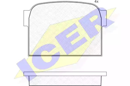 Комплект тормозных колодок ICER 150763