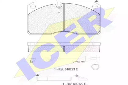 Комплект тормозных колодок ICER 151078-111