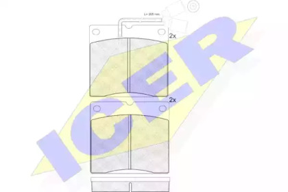 Комплект тормозных колодок ICER 151222