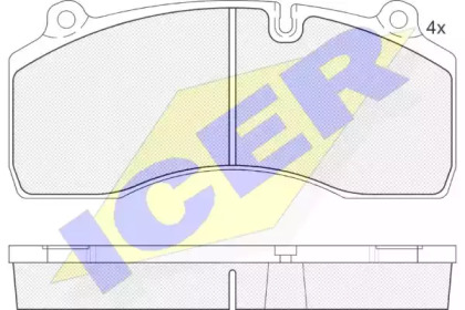 Комплект тормозных колодок ICER 151977