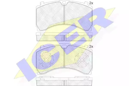 Комплект тормозных колодок ICER 152123