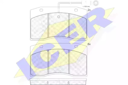 Комплект тормозных колодок ICER 160832-203