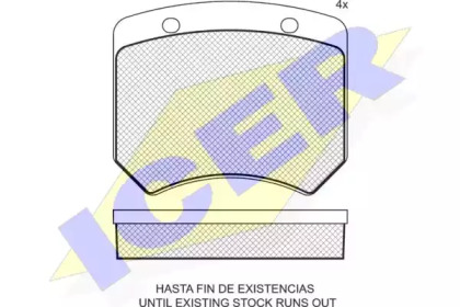 Комплект тормозных колодок ICER 180003