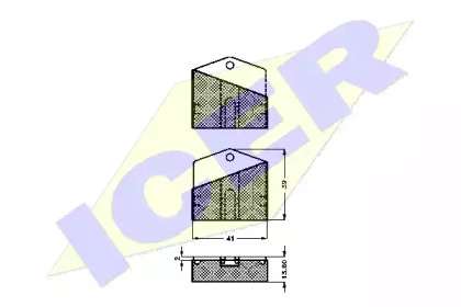 Комплект тормозных колодок ICER 180018