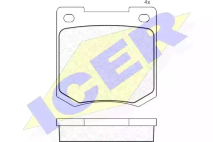 Комплект тормозных колодок ICER 180044