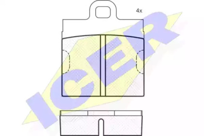 Комплект тормозных колодок ICER 180085