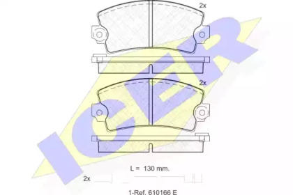 Комплект тормозных колодок ICER 180101-066