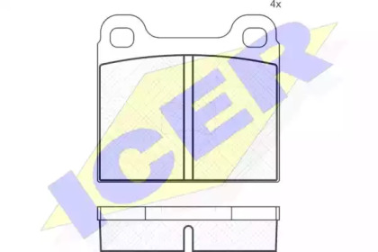 Комплект тормозных колодок ICER 180169