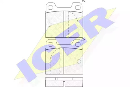 Комплект тормозных колодок ICER 180200