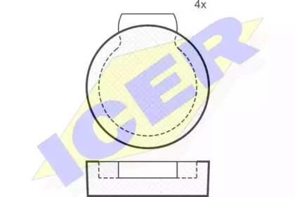 Комплект тормозных колодок ICER 180202