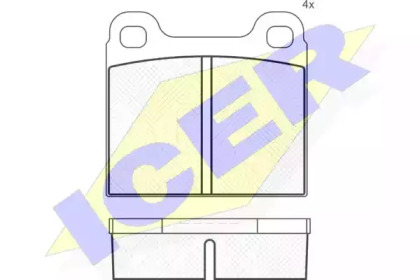 Комплект тормозных колодок ICER 180219