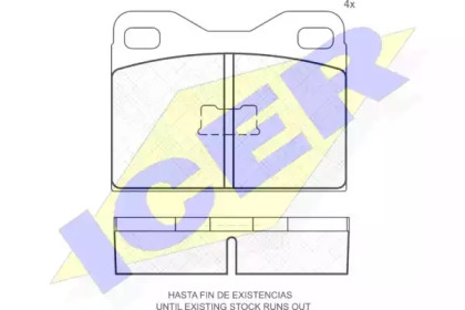 Комплект тормозных колодок ICER 180225