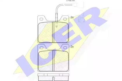 Комплект тормозных колодок ICER 180244