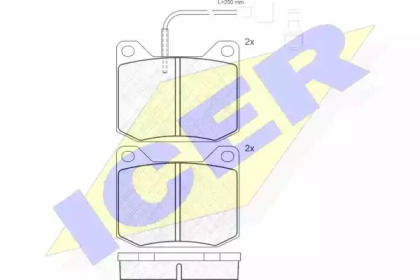 Комплект тормозных колодок ICER 180248