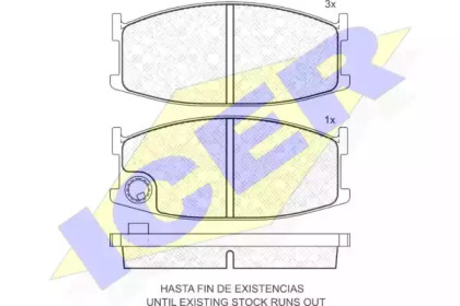 Комплект тормозных колодок ICER 180297