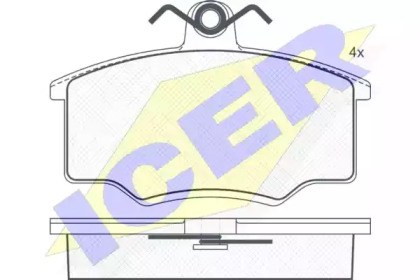 Комплект тормозных колодок ICER 180318