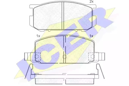 Комплект тормозных колодок ICER 180348