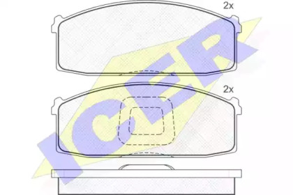 Комплект тормозных колодок ICER 180396