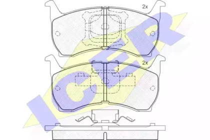 Комплект тормозных колодок ICER 180446