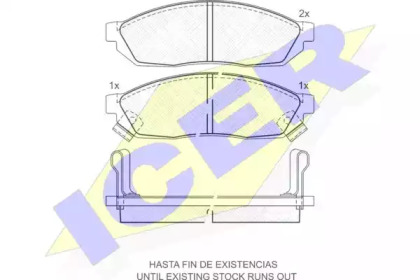 Комплект тормозных колодок ICER 180483