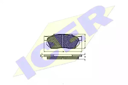 Комплект тормозных колодок ICER 180492