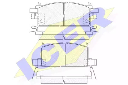 Комплект тормозных колодок ICER 180504