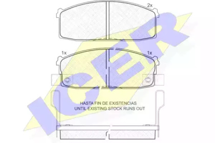Комплект тормозных колодок ICER 180520