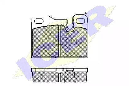 Комплект тормозных колодок ICER 180645
