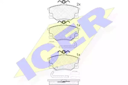 Комплект тормозных колодок ICER 180660