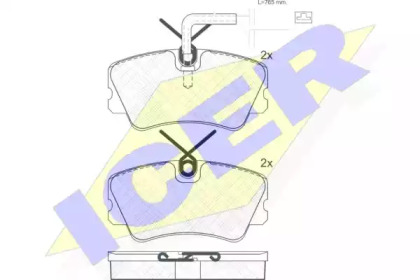 Комплект тормозных колодок ICER 180698