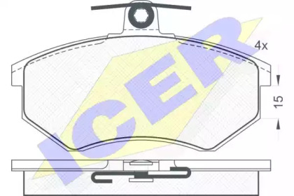 Комплект тормозных колодок ICER 180809