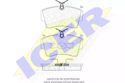 Комплект тормозных колодок ICER 180815