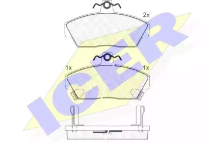 Комплект тормозных колодок ICER 180859