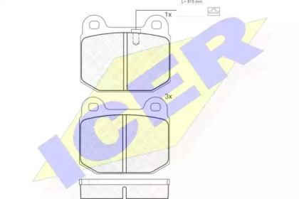 Комплект тормозных колодок ICER 180946