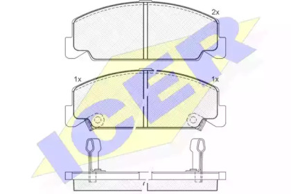 Комплект тормозных колодок ICER 180961