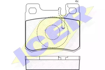 Комплект тормозных колодок ICER 180974