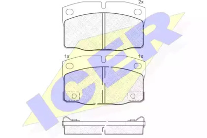 Комплект тормозных колодок ICER 181093