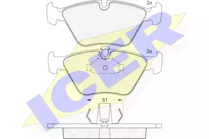 Комплект тормозных колодок ICER 181140