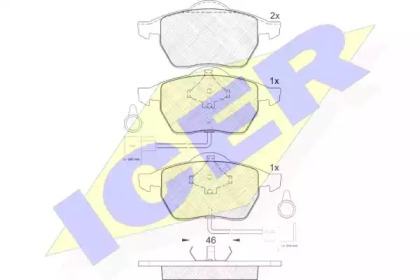 Комплект тормозных колодок ICER 181191