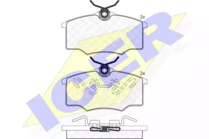 Комплект тормозных колодок ICER 181250